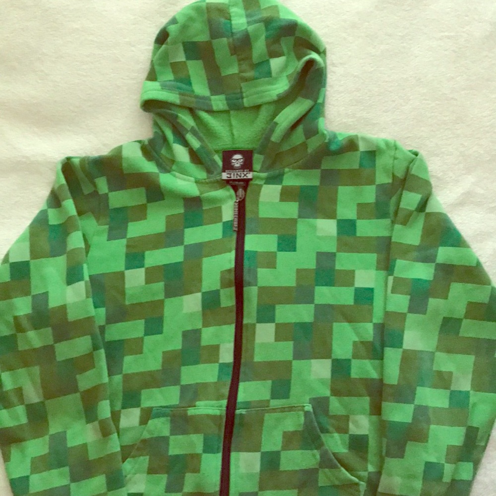 Boys Minecraft hoodie.